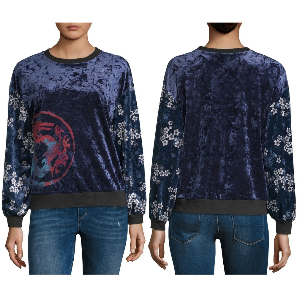 Disney Princess Mulan Dragon Velvet Sweatshirt